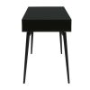 Bureau Miliboo Bureau Design | Bureau Avec Rangements 2 Tiroirs Design Noir Mat Et Bois Fonc Noyer L120 Cmtripoli