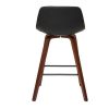 Chaise & Tabouret Miliboo Tabouret De Bar | Tabourets De Bar Design Noir Et Noyer H65 Cm (Lot De 2) Nonie