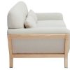 Canap & Fauteuil Miliboo Canap Design | Canap Scandinave 2 Places En Tissu Beige Et Bois Clair Yoko