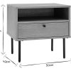 Chambre Miliboo | Table De Chevet Avec Rangements Finition Bois Clair Ch Ne Et M Tal Noir L50 Cm Pernelle