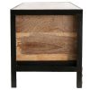 Rangement Miliboo | Meuble De Rangement Industriel En Bois Manguier Massif Et M Tal Noir 3 Tiroirs L100 Cm Atelier