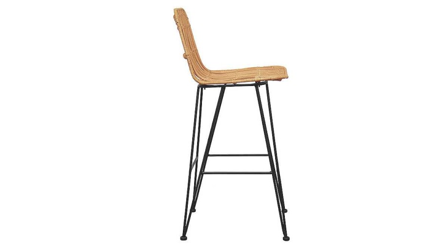 Chaise & Tabouret Miliboo Tabouret De Bar | Tabourets De Bar En Rotin (Lot De 2) Malacca