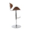 Chaise & Tabouret Miliboo Tabouret De Bar | Tabouret De Bar Design Blanc Et Bois Fonc Walnut