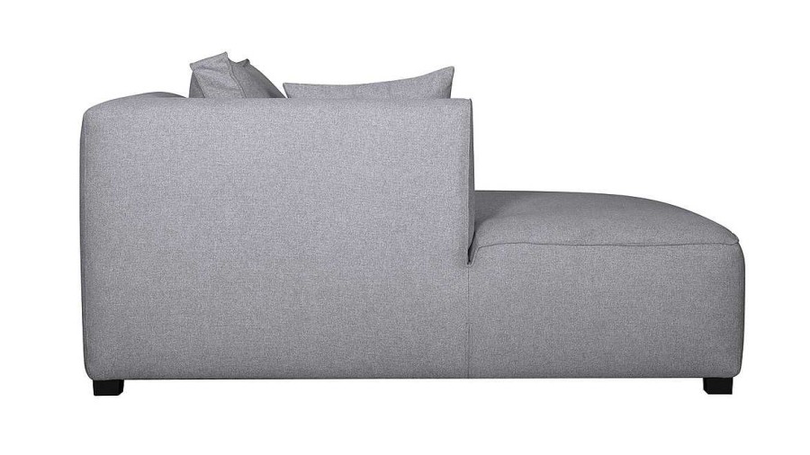 Canap & Fauteuil Miliboo Canap D'Angle | M Ridienne Angle Gauche En Tissu Gris Clair Pluriel