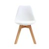 Chaise & Tabouret Miliboo Chaise Design | Chaises Design Blanc Et Bois Clair Massif (Lot De 2) Pauline