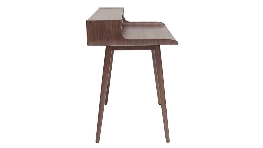 Bureau Miliboo Bureau Design | Bureau Avec Rangements Vintage Bois Fonc Noyer L110 Cm Opus