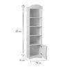 Bureau Miliboo | Biblioth Que Blanche 1 Porte 3 Tag Res L46 Cm Antonin