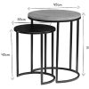 Table Miliboo | Tables D'Appoint Gigognes En Bois Manguier Massif Et M Tal Noir Tahl