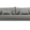 Canap & Fauteuil Miliboo Canap Design | Canap Scandinave 3 Places En Tissu Gris Et Bois Clair Kate