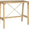 Table Miliboo | Table De Bar En Bois Manguier Massif Et M Tal Dor L130 Cm Margha