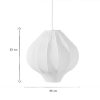 Luminaire Miliboo | Suspension En Tulle Blanc L33 Cm Shell