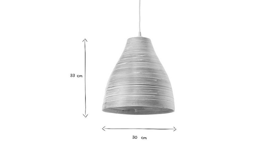 Luminaire Miliboo | Suspension En Bambou Naturel D30 Cm Selva