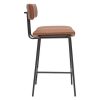 Chaise & Tabouret Miliboo Tabouret De Bar | Tabouret De Bar Vintage Marron Clair Et M Tal H67 Cm Gotham