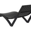 Jardin Miliboo | Chaise Longue Design Noire Slido