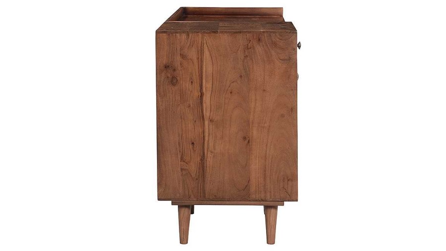 Bureau Miliboo Bureau Design | Bureau Avec Rangements Vintage Bois Massif Et M Tal Dor L130 Cm Roby