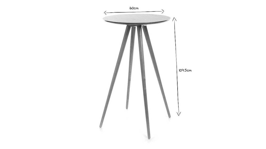 Table Miliboo | Table De Bar Ronde Scandinave Bois L60 Cm Nordeco