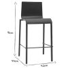 Chaise & Tabouret Miliboo Tabouret De Bar | Tabourets De Bar Design Empilables Noirs H65 Cm (Lot De 2) Kupa