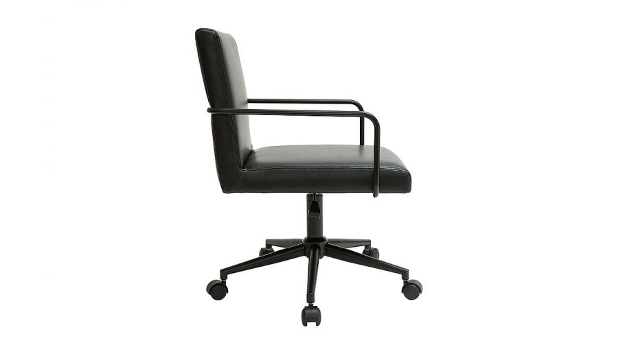 Chaise & Tabouret Miliboo | Chaise De Bureau Roulettes Noire Floki