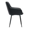 Chaise & Tabouret Miliboo Chaise Design | Chaises Design Matelass Es Noires (Lot De 2) Montero