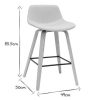 Chaise & Tabouret Miliboo Tabouret De Bar | Tabourets De Bar Scandinaves Beige Et Bois Clair H65 Cm (Lot De 2) Nonie