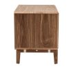 Chambre Miliboo | Table De Chevet Bois Fonc Noyer L60 Cm Suva