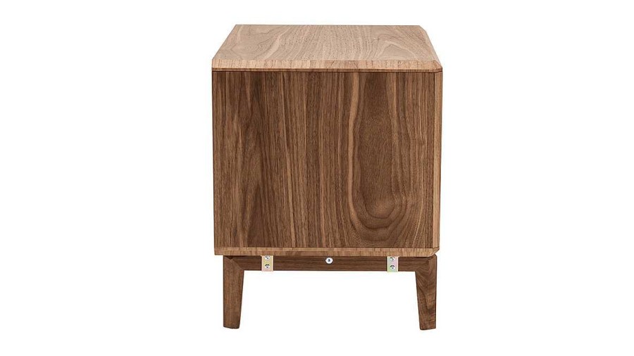 Chambre Miliboo | Table De Chevet Bois Fonc Noyer L60 Cm Suva