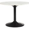 Table Miliboo | Table Basse En Marbre Et M Tal Noir D60 Cm Copen