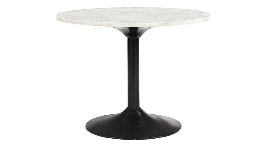 Table Miliboo | Table Basse En Marbre Et M Tal Noir D60 Cm Copen