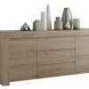 Rangement Miliboo | Buffet Finition Bois Ch Ne 2 Portes 3 Tiroirs L184 Cm Tino