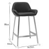 Chaise & Tabouret Miliboo Tabouret De Bar | Tabourets De Bar Design Noirs Et Pieds M Tal (Lot De 2) Ringer