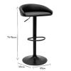 Chaise & Tabouret Miliboo Tabouret De Bar | Tabourets De Bar Design Relevables Noirs (Lot De 2) Reynold