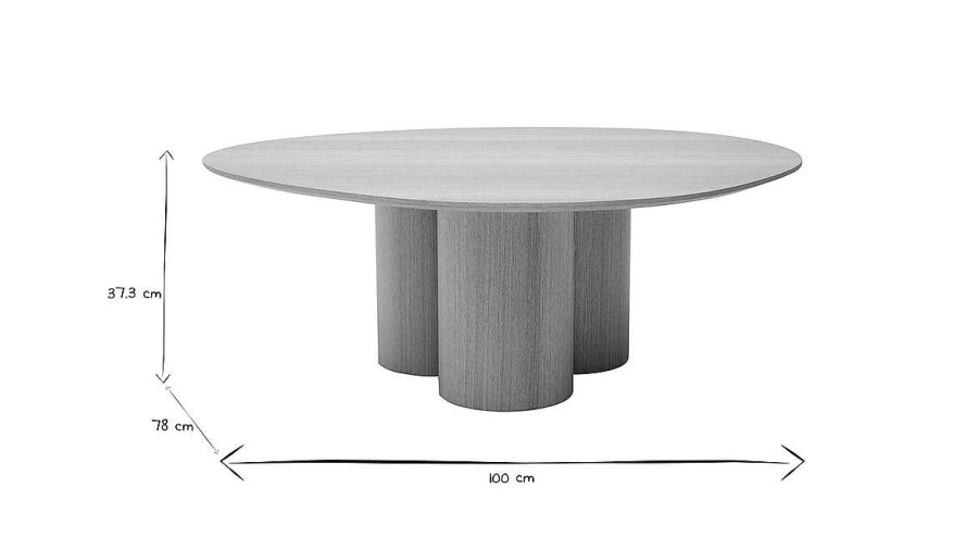 Table Miliboo | Table Basse Design Bois Clair L100 Cm Hollen