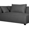 Canap & Fauteuil Miliboo Canap D'Angle | Module D'Angle Gauche Pour Canap En Tissu Gris Anthracite Pluriel