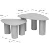 Table Miliboo | Tables Basses Gigognes Design En Bois Clair (Lot De 2) Foleen