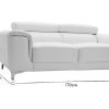 Canap & Fauteuil Miliboo Canap Cuir | Canap Design Avec T Ti Res Ajustables 2 Places Cuir Blanc Cass Et Acier Chrom Nevada