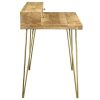 Bureau Miliboo Bureau Design | Bureau Avec Rangements Bois Manguier Massif Grav Et M Tal Dor L115 Cm Linium