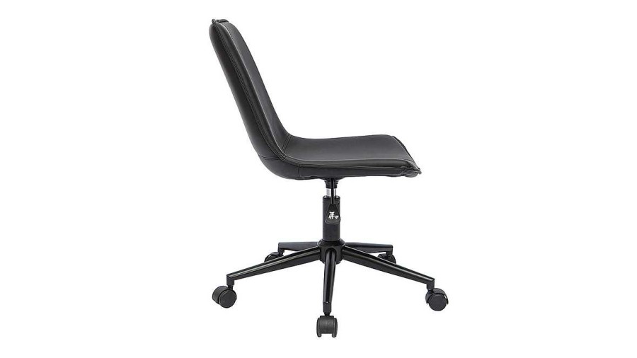 Chaise & Tabouret Miliboo | Chaise De Bureau Roulettes Noire Lison