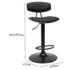 Chaise & Tabouret Miliboo Tabouret De Bar | Tabouret De Bar Design R Glable Noir Et Bois Fonc Vasco