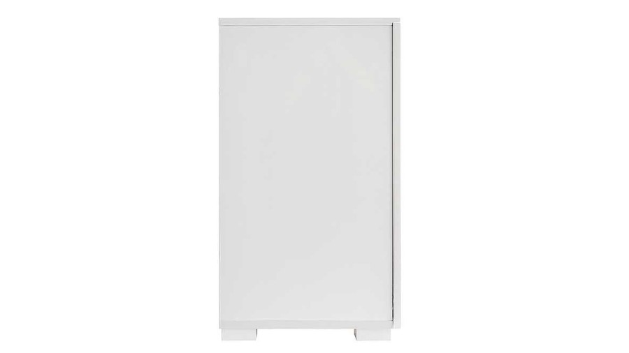 Rangement Miliboo | Buffet Design Blanc Laqu Brillant 2 Portes 3 Tiroirs L180 Cm Ted