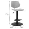 Chaise & Tabouret Miliboo Tabouret De Bar | Tabouret De Bar Relevable Bois Clair Et M Tal Noir Tobias