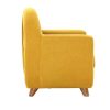 Enfant Miliboo | Fauteuil Enfant Scandinave En Tissu Effet Velours Jaune Moutarde Et Bois Clair Norkid