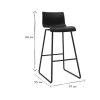 Chaise & Tabouret Miliboo Tabouret De Bar | Tabourets De Bar Design Noir 76 Cm (Lot De 2) Ona