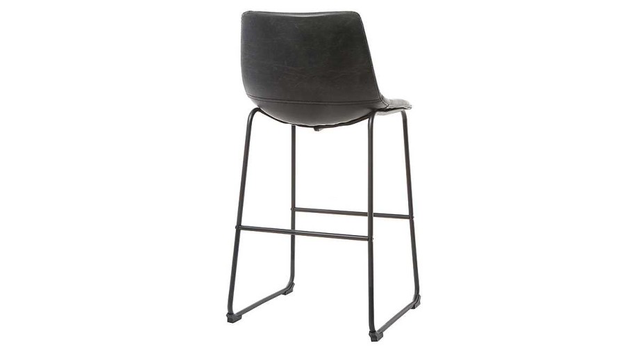 Chaise & Tabouret Miliboo Tabouret De Bar | Tabourets De Bar Vintage Noirs 73 Cm (Lot De 2) New Rock