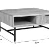 Table Miliboo | Table Basse Carr E Avec Rangements 2 Tiroirs Bois Clair Manguier Massif L80 Cm Morisson