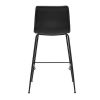 Chaise & Tabouret Miliboo Tabouret De Bar | Tabourets De Bar Fixes Noirs Aspect Vieilli Et M Tal Noir H65 Cm (Lot De 2) Harold