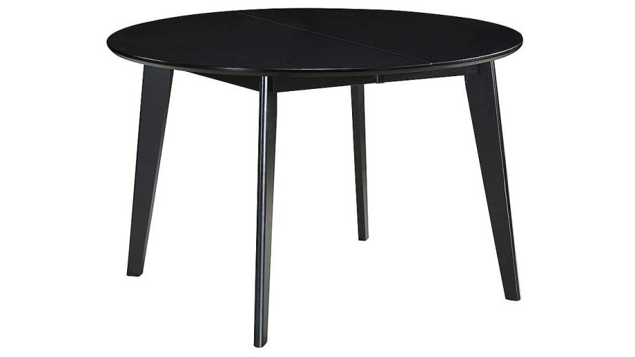 Table Miliboo Table Extensible | Table Manger Design Extensible Ronde Noire L120-150 Cm Leena