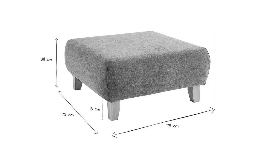 Canap & Fauteuil Miliboo | Pouf Repose-Pieds En Tissu Effet Velours Textur Terracotta Et Bois Clair Massif L75 Cm Odeon