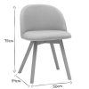 Chaise & Tabouret Miliboo Chaise Design | Chaises Scandinaves En Tissu Effet Laine Boucl E Blanc Et Bois Clair Massif (Lot De 2) Celeste