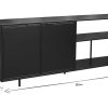 Rangement Miliboo | Buffet Industriel En M Tal Noir 2 Portes L180 Cm Karl