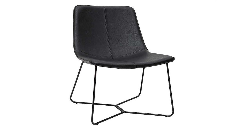 Canap & Fauteuil Miliboo Fauteuil Design | Fauteuil Noir Santi